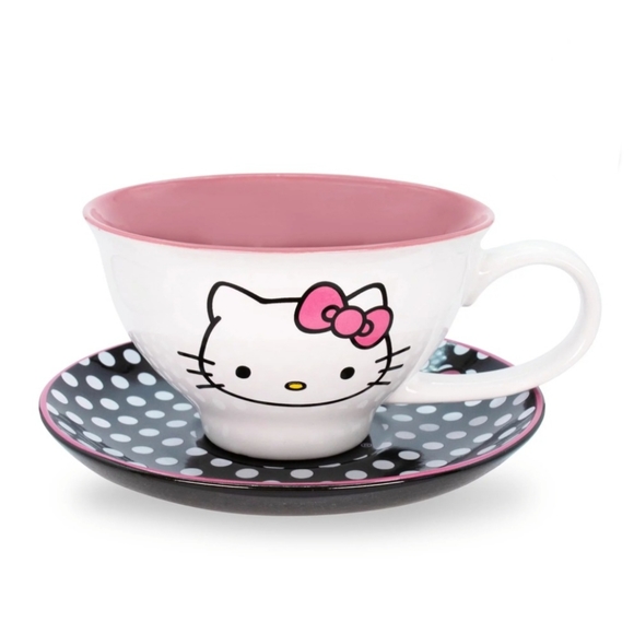 Hello Kitty tea cup and saucer set 12oz - Picture 1 of 7